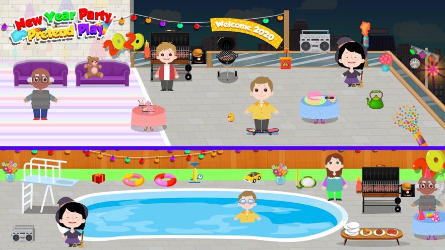 Pretend Play My Home New Year Party 2020 Kids Game