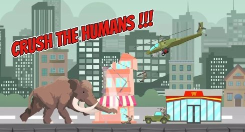 猛犸象摧毁都市图1
