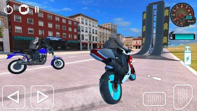棘手的摩托车（Motorcycle Stunt Ramps: Futuristic Teleport）游戏图1