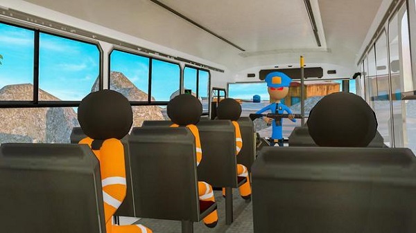 囚犯巴士驾驶(Transport Stickman Prisoner Bus Driving)图1