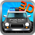 3D警车停车场图标