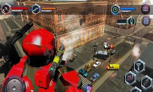 Flying Robot Grand City Rescue游戏图1