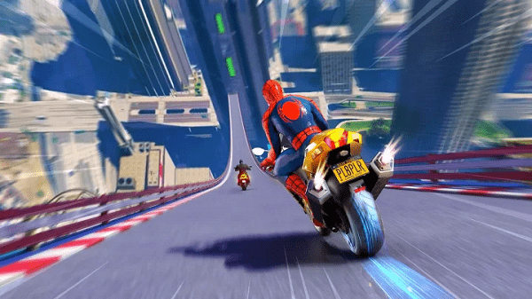 棘手的摩托车（Motorcycle Stunt Ramps: Futuristic Teleport）游戏图3