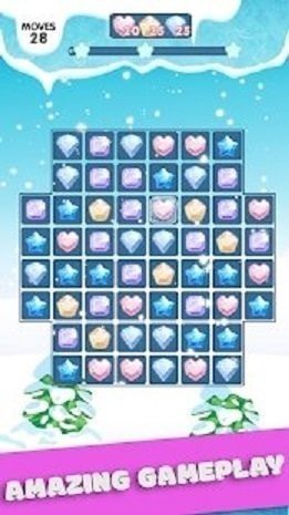 Frozen Match 3 Puzzle Game游戏图2
