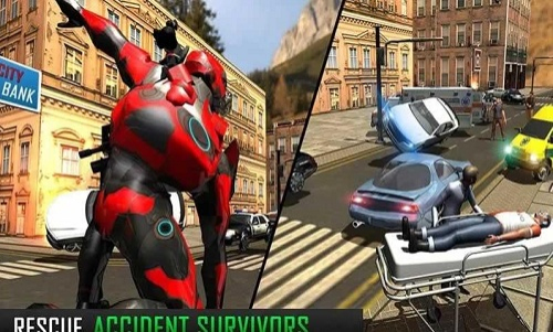 Flying Robot Grand City Rescue游戏图2
