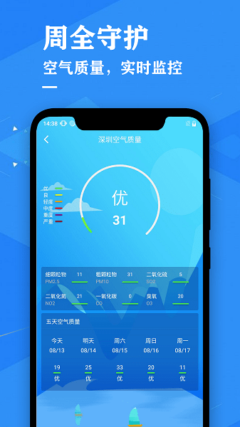 天气预报降雨预警app