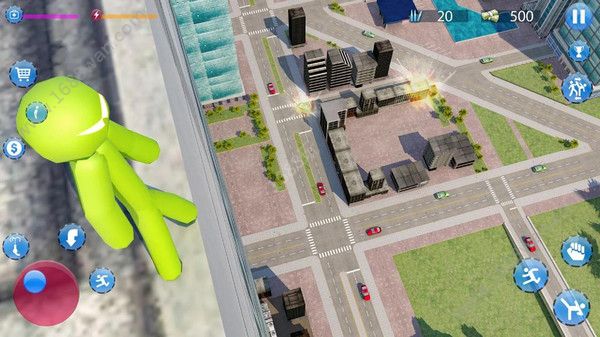 绿色火柴人：城市英雄游戏图2