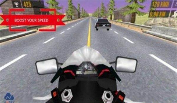 公路交通自行车赛（Highway Traffic Bike Racer）游戏图1