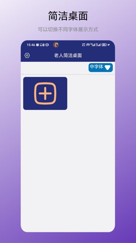 老人简洁桌面app
