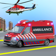 Heli Ambulance Simulator 2020: 3D Flying car games手游图标
