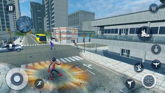 蜘蛛火柴人城市英雄（spider stickman Rope hero game）图1