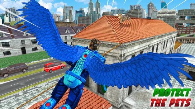 飞狮绳英雄动物救援（Flying Lion Rope Hero Melee Combat）图3