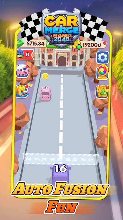 汽车合并狂热2048（Car Merge Mania 2048）游戏图2