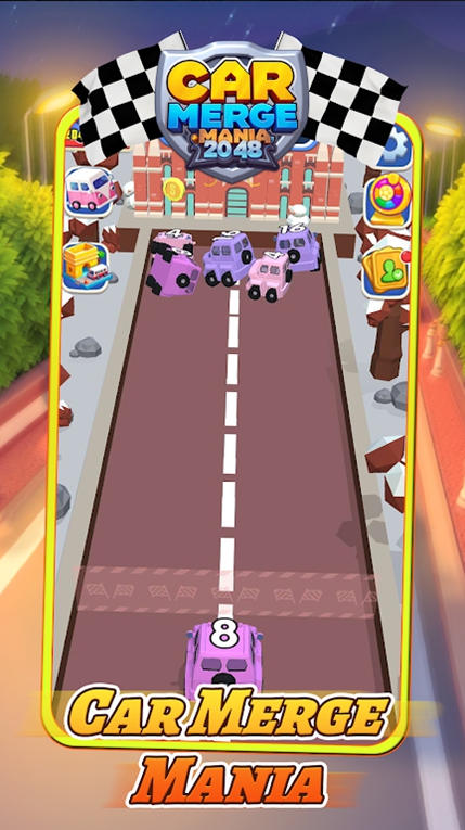 汽车合并狂热2048（Car Merge Mania 2048）游戏