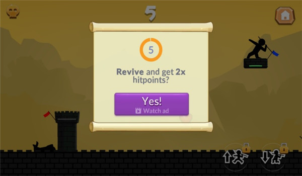 epic stickman knight hero fighting: javelin tower游戏图1