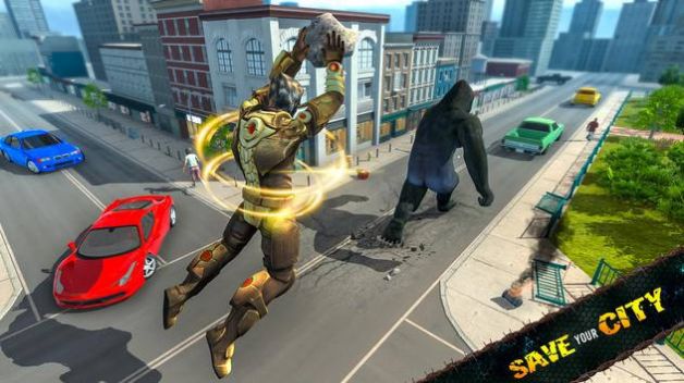 飞狮绳英雄动物救援（Flying Lion Rope Hero Melee Combat）图2