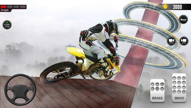 Impossible Mega ramp moto bike Rider: Superhero 3D游戏图3
