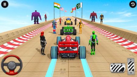 超级英雄方程式赛车特技（Superhero Formula Car Stunt）图1