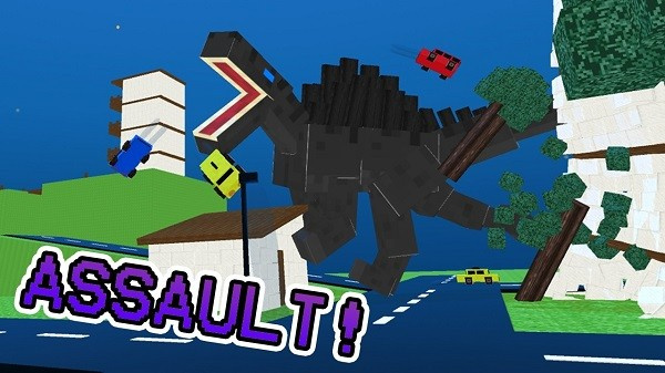 Blocky Titan Spino: City Rampage游戏图2
