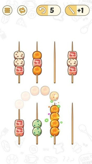 烧烤类难题(BBQ Sort Puzzle)图1