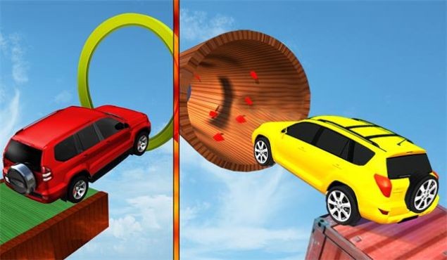 高空跑车撞击模拟器(Impossible Prado Car Stunt Race)图1