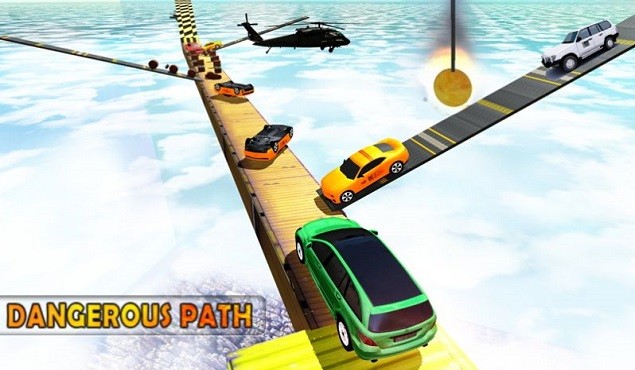 高空跑车撞击模拟器(Impossible Prado Car Stunt Race)图3