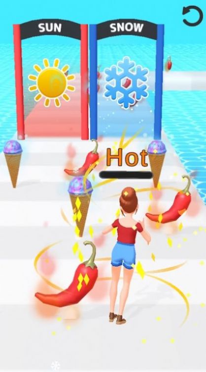 冰火女孩吃辣椒变身（Hot Run 3D）图2
