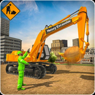 建造施工挖掘机模拟(Excavator Road Construction 3D)图标