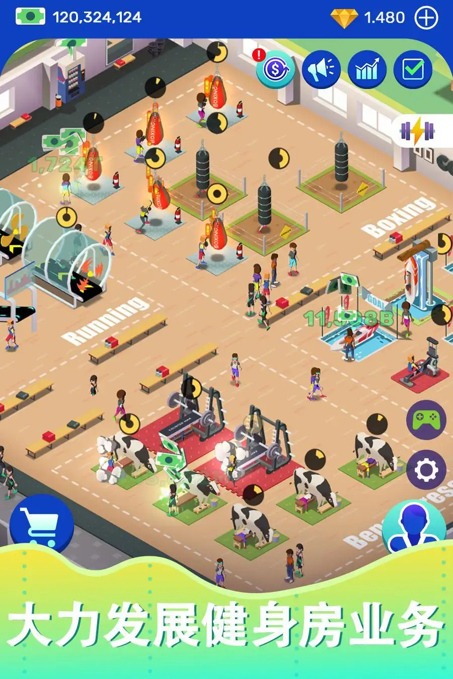 Idle Fitness Gym Tycoon游戏图2