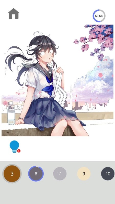 二次元涂色游戏图1