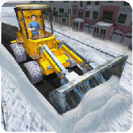 雪犁车驾驶3D图标