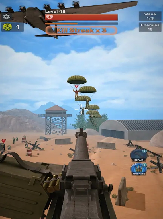 弹雨：海滩防御（Bullet Storm: Beach Defense）游戏图1