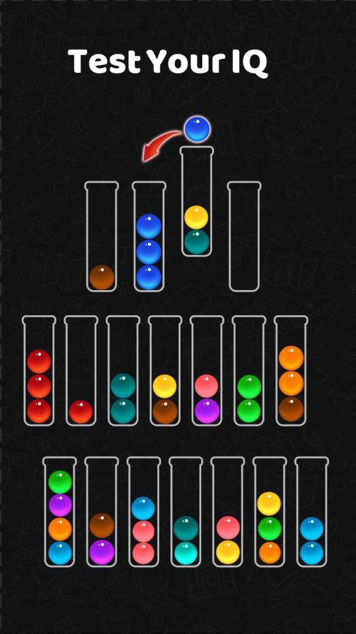 经典球排序（Ball Sort）游戏图3