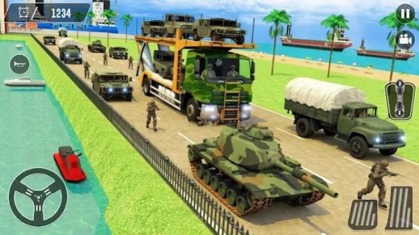 US Army Transport Truck: Multi Level Parking Games游戏图3