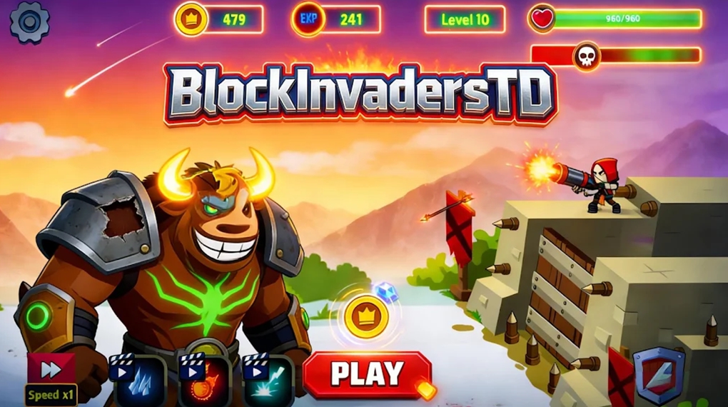 守卫城墙（BlockInvadersTD）游戏图2