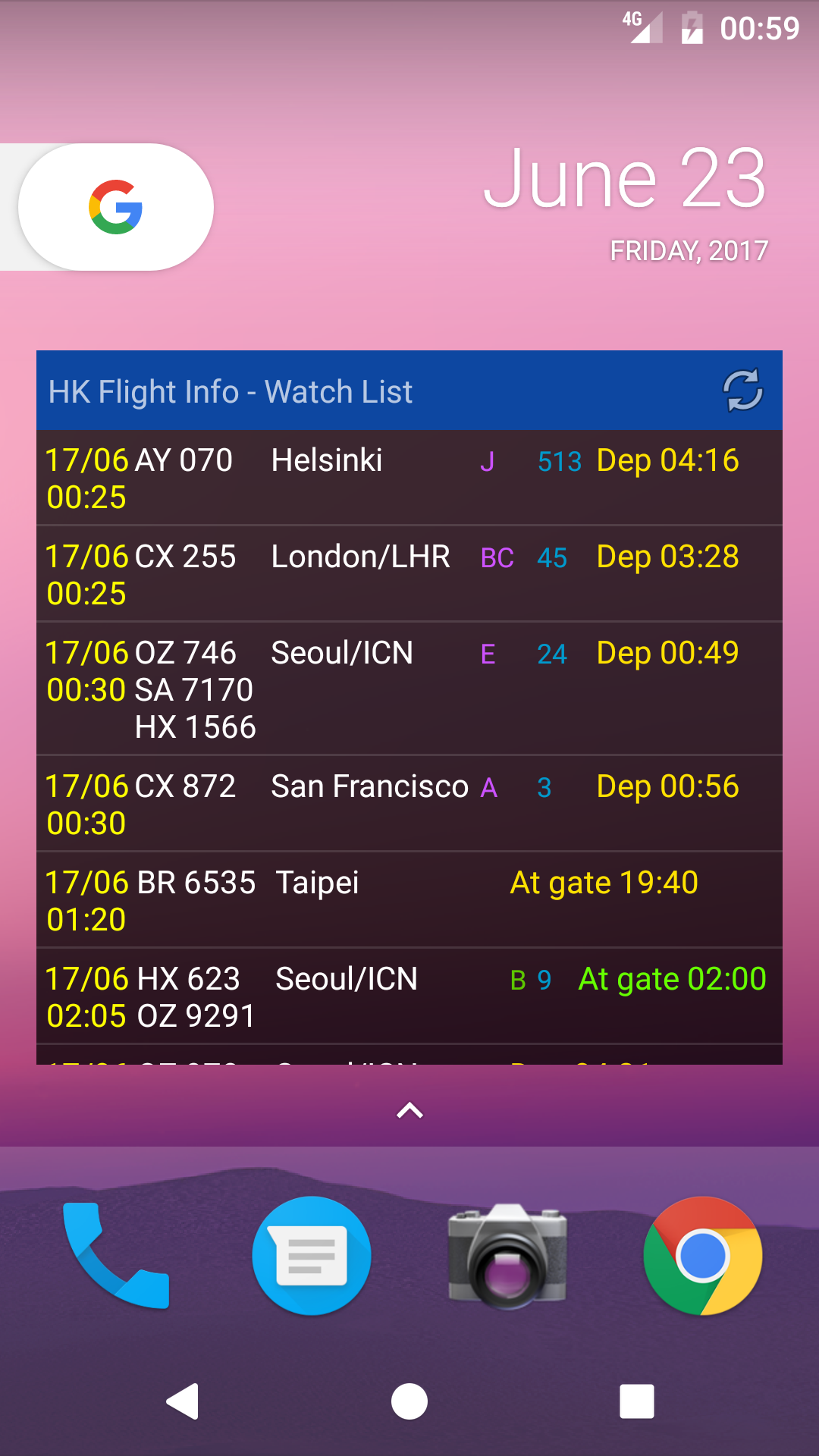 HK Flight Info app图3
