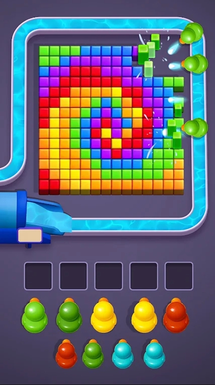 鸭子射击：像素色彩流（Duck Shoot: Pixel Color Flow）游戏图3