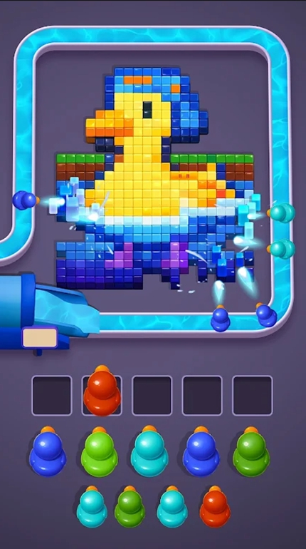 鸭子射击:像素色彩流(Duck Shoot: Pixel Color Flow)游戏