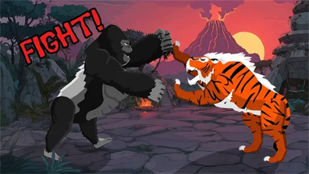Gorilla Fights Jungle Animals游戏图3