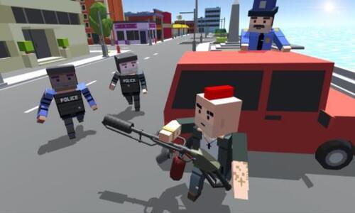 像素犯罪大佬游戏(Cube Crime Gangster)图1