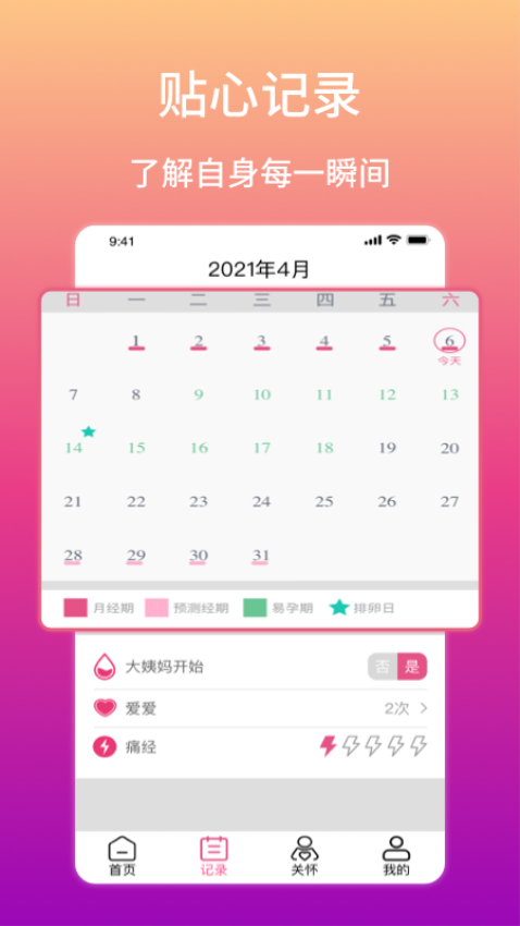 大姨妈生理期提醒app图2