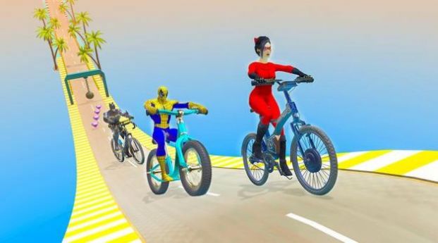 Superhero Bicycle Racing游戏图3