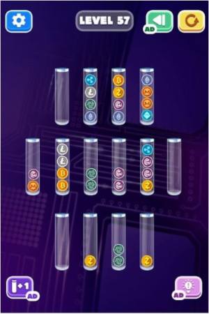 分类加密（Sort Crypto : Coin Sort Puzzle Game）游戏图2