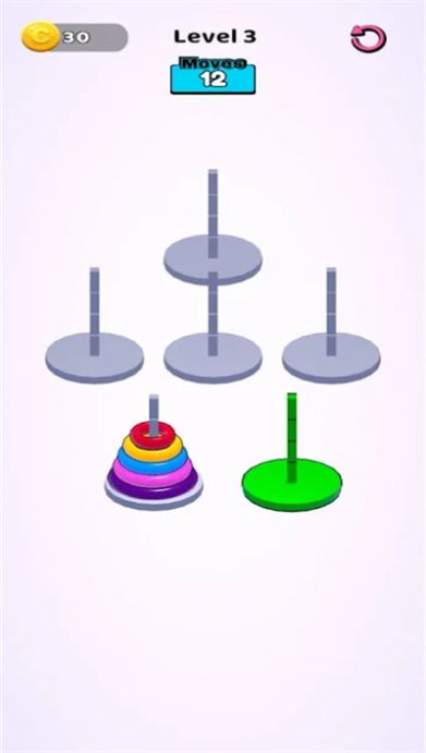 Ring Stack: Size Sorting游戏