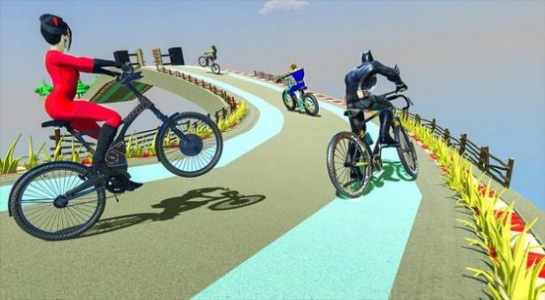 Superhero Bicycle Racing游戏图1