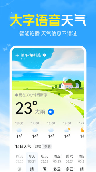 大字精准语播天气app