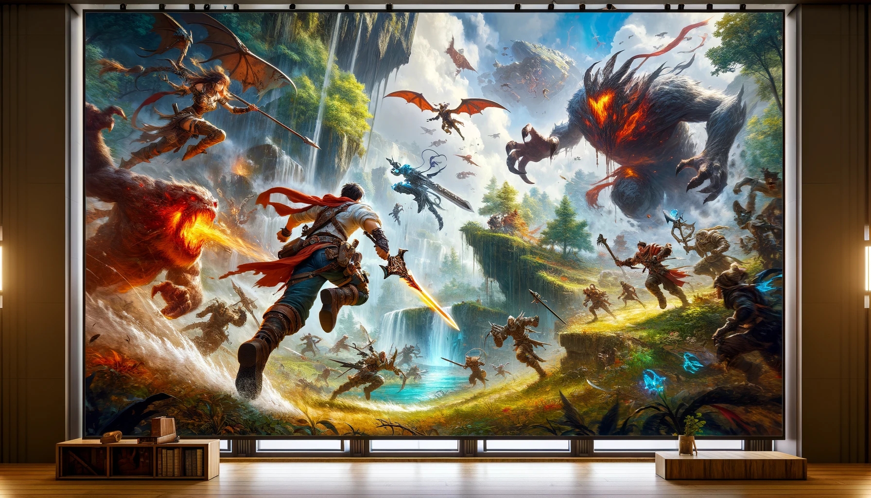 人物一边跑一边打怪的游戏