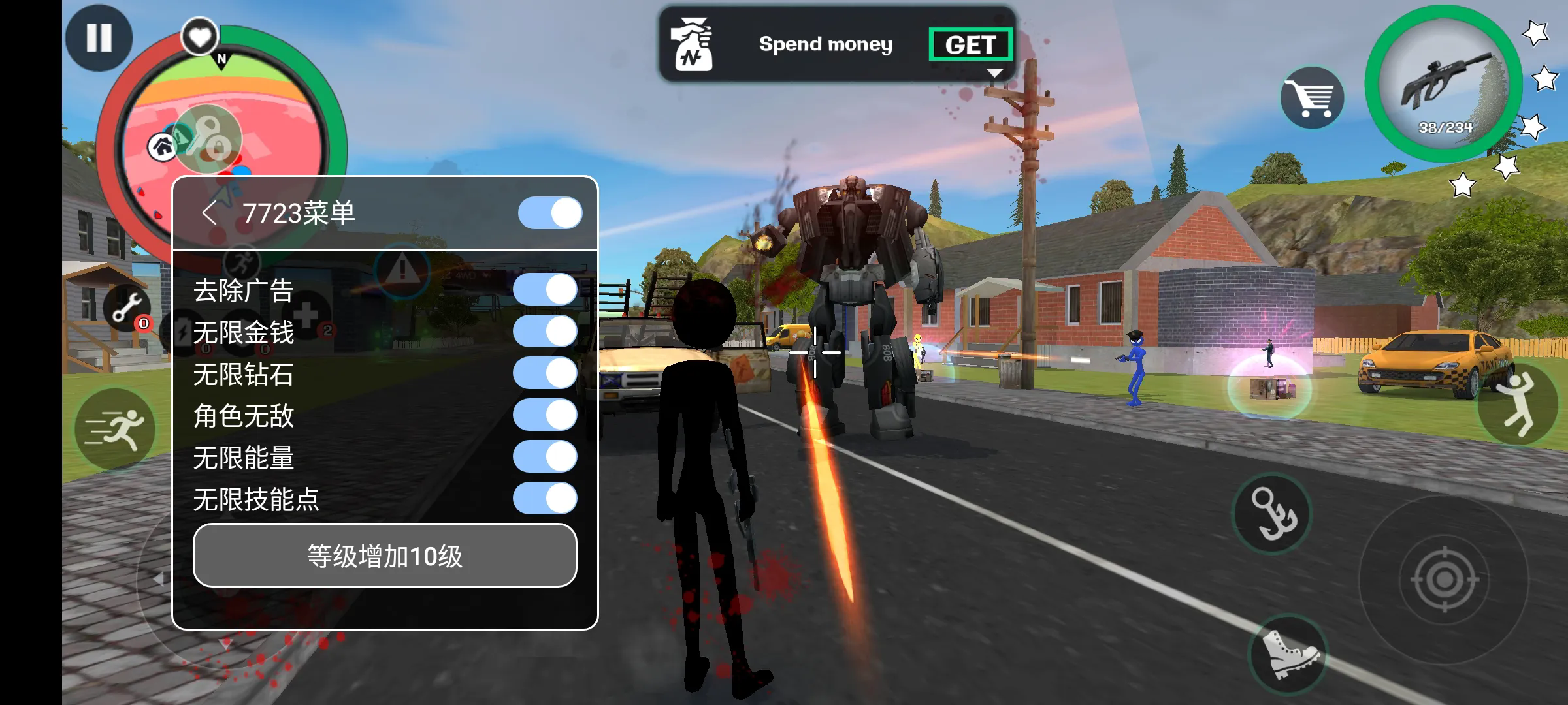 火柴人绳索英雄2破解版