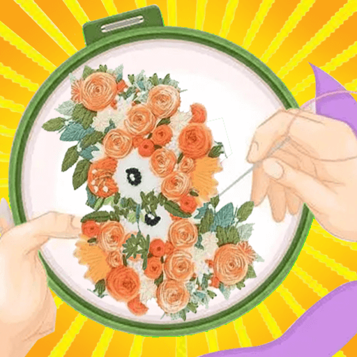 女孩爱刺绣游戏