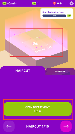 空闲美容院游戏